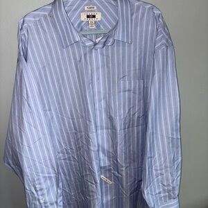 Joseph Abboud Light Blue and White Striped Men's Dress Shirt